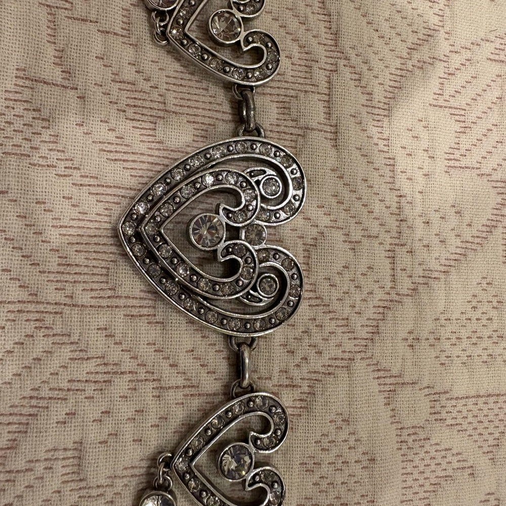 Brighton Crystal Hearts Belt. NEVER USED. TAG ON